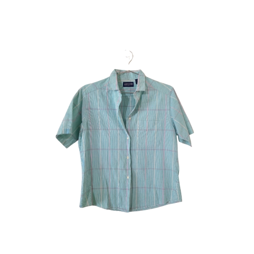 Lands' End Direct Merchants Women's pastel cotton button down Size Large 10